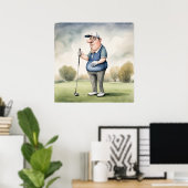 Golfer - Golfer Art Print Poster (Heimbüro)