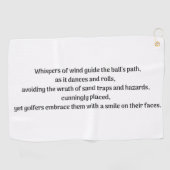 Golfer Golfhandtuch (Horizontal)