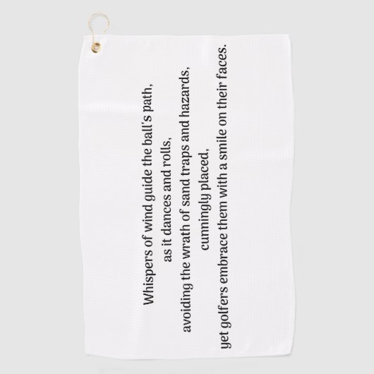 Golfer Golfhandtuch (Vorderseite)