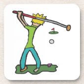 Golfer Golfing Getränkeuntersetzer (Vorderseite)
