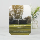 Golfer Golfplatz Golf spielen Einladung (Stehend Vorderseite)