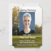 Golfer Golfplatz Golf spielen Einladung (Rückseite)