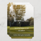 Golfer Golfplatz Golf spielen Einladung (Vorne/Hinten)