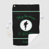 Golfer Golfplatz Schwarz Funny Funny Modernes Mit  Golfhandtuch (Insitu)