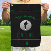 Golfer Golfplatz Schwarz Funny Funny Modernes Mit Golfhandtuch