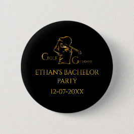 Golfer Golfspiel Golfer Golf Bachelor Party Button