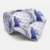 Golfer Golfspielen Golf Ball Blue Shades Krawatte (Gerollt)