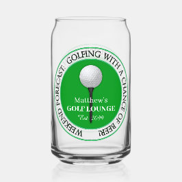 Golfer Golfspielen Golfer Ball T-Shirt Beer Can Gl Dosenglas