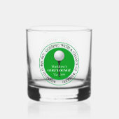 Golfer Golfspielen Golfer Ball T-Shirt Rocks Drink Whiskyglas (Vorderseite)
