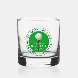 Golfer Golfspielen Golfer Ball T-Shirt Rocks Drink Whiskyglas