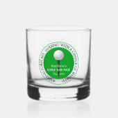 Golfer Golfspielen Golfer Ball T-Shirt Rocks Drink Whiskyglas (Rückseite)