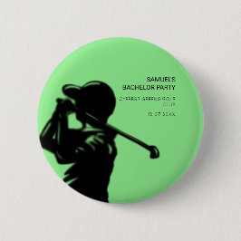 Golfer-Golftrip Bachelor Party minimal Button