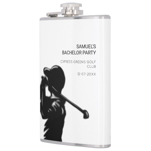 Golfer-Golftrip Bachelor Party minimal Flachmann (Links)