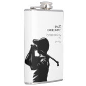 Golfer-Golftrip Bachelor Party minimal Flachmann (Rechts)