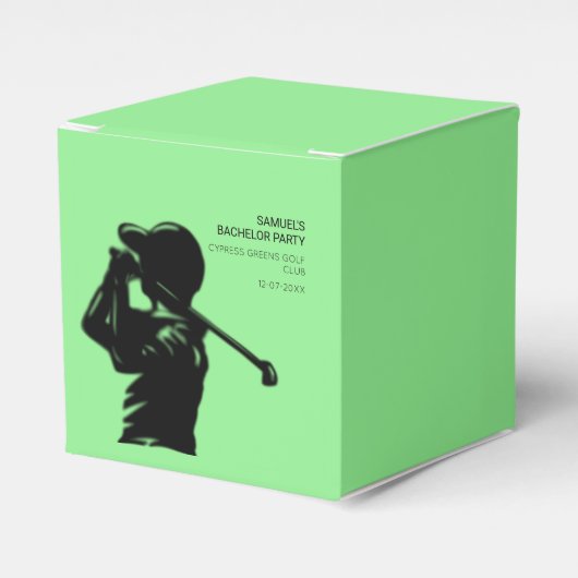 Golfer-Golftrip Bachelor Party minimal Geschenkschachtel (Vorderseite)