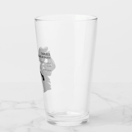 Golfer-Golftrip Bachelor Party minimal Glas (Links)