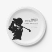 Golfer-Golftrip Bachelor Party minimal Pappteller (Vorderseite)