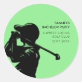 Golfer-Golftrip Bachelor Party minimal Runder Aufkleber (Vorderseite)