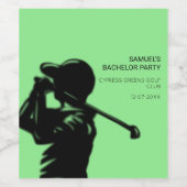 Golfer-Golftrip Bachelor Party minimal Weinetikett (Einzelnes Label)