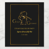 Golfer-Golftrip Bachelor Party minimal Weinetikett (Einzelnes Label)