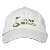 Golfer Grandad Bestickte Baseballkappe (Vorderseite)