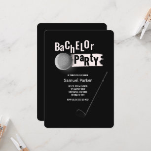 Golfer Groom Golf Bachelor Party Geburtstag Par-T- Einladung