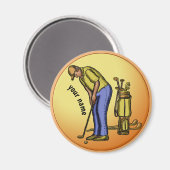 Golfer-Großpa-Magnet Magnet (Vorderseite/Rückseite)