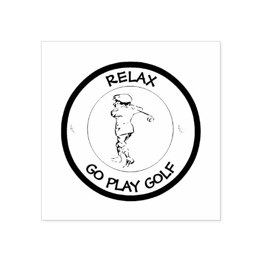 Golfer Gummistempel (Prägung)