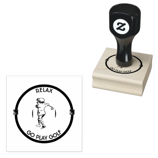 Golfer Gummistempel (Stempel)