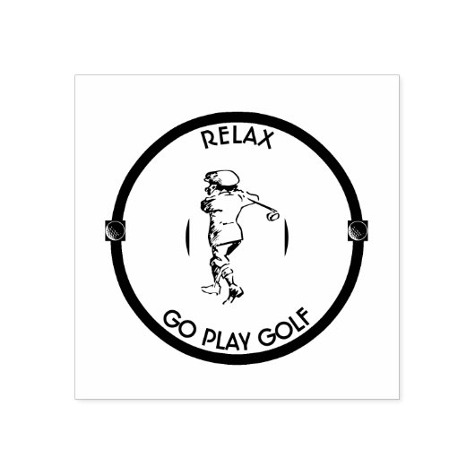 Golfer Gummistempel (Prägung)