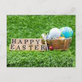 Golfer Happy Ostern mit Golf und Eiern Postkarte (Vorderseite)