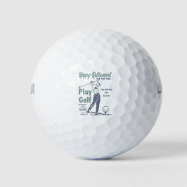 Golfer Happy Retirement Funny Golfball