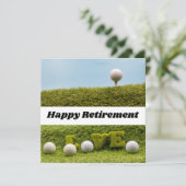 Golfer Happy Retirement Golf Ball mit Liebe Karte (Stehend Vorderseite)