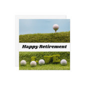 Golfer Happy Retirement Golf Ball mit Liebe Karte (Vorderseite/Rückseite Beispiel)