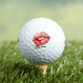Golfer Happy Valentine's Day with big lips Golfball (Insitu T-Shirt)