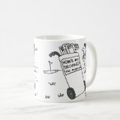 Golfer hat Sprichwort "Wie fahre ich?" Kaffeetasse (VorderseiteRechts)