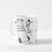 Golfer hat Sprichwort "Wie fahre ich?" Kaffeetasse (Vorderseite Links)