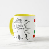 Golfer hat Sprichwort "Wie fahre ich?" Tasse (Vorderseite Links)