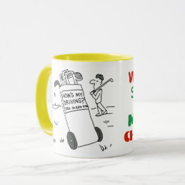 Golfer hat Sprichwort "Wie fahre ich?" Tasse