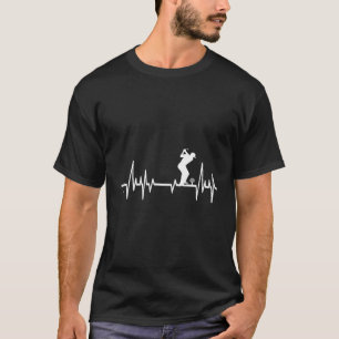 Golfer Heartbeat Golf Lover Player Vater Großvater T-Shirt