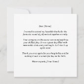 Golfer Heartfelt Dank für den großen Tag Dankeskarte (Rückseite)