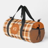 Golfer "Herbst Gold" Karierter Duffel-Beutel Duffle Bag (Rechte Ecke)