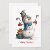 Golfer Holiday Card Feiertagskarte (Vorne/Hinten)
