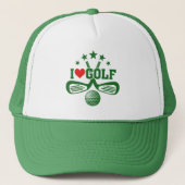 Golfer, I Liebe Golf Truckerkappe (Vorderseite)
