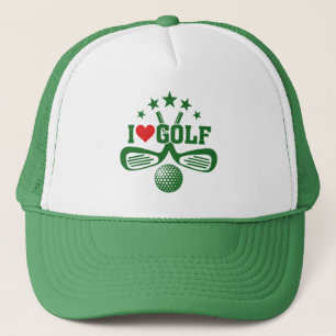 Golfer, I Liebe Golf Truckerkappe