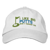 Golfer I like Big Putts Bestickte Baseballkappe (Vorderseite)