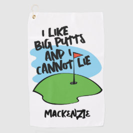 Golfer ich mag große Putts und ich kann nicht lüge Golfhandtuch