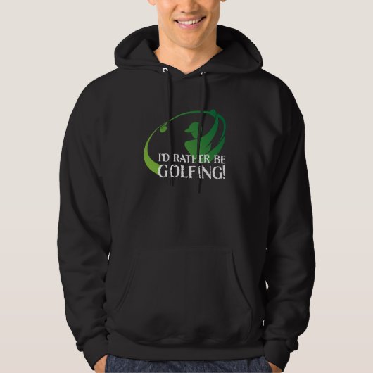 Golfer Ich würde eher Golfsport Golf Equipment spi Hoodie (Vorderseite)