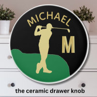 Golfer in Aktion Zwei-Tone-Monogramm