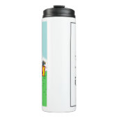 Golfer in einer Drehung - Funny Thermosbecher (Vorderseite)